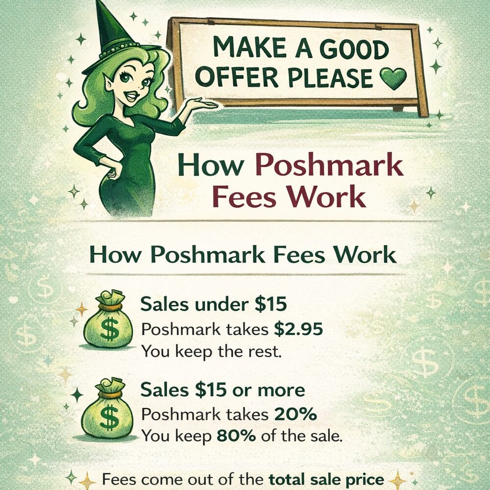 Selling authentic and good things at a fair price posh takes 20%❤️‍🩹
